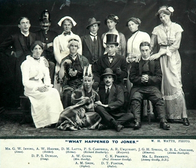 Cast of the Play 'What Happened to Jones', 1913.